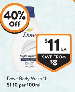 Foodworks Dove Body Wash offer