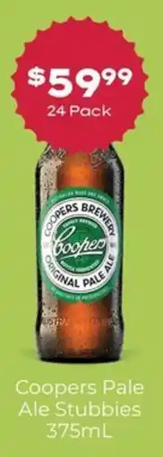 Thirsty Camel Coopers Pale Ale Stubbies offer