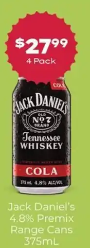 Thirsty Camel Jack Daniel's Tennessee Whiskey Cola offer