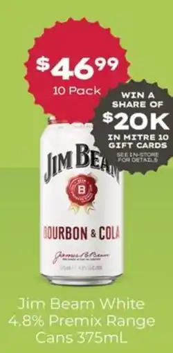 Thirsty Camel Jim Beam White Bourbon & Cola offer