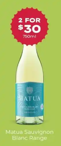 Thirsty Camel Matua Sauvignon Blanc Range offer