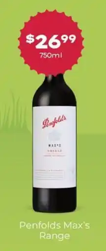 Thirsty Camel Penfolds Max's Shiraz offer