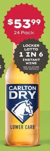 Thirsty Camel Carlton Dry Lower Carb offer