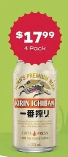 Thirsty Camel Kirin Ichiban offer