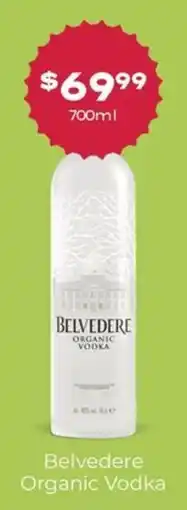 Thirsty Camel Belvedere Organic Vodka offer