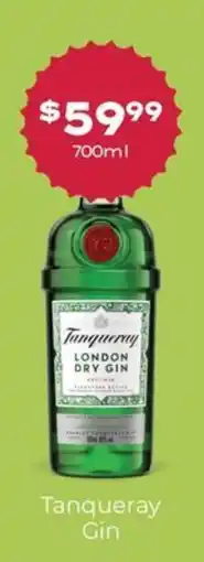 Thirsty Camel Tanqueray London Dry Gin offer