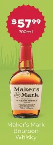 Thirsty Camel Maker's Mark Bourbon Whisky offer