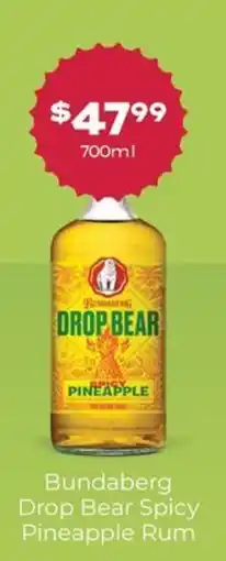 Thirsty Camel Bundaberg Drop Bear Spicy Pineapple Rum offer