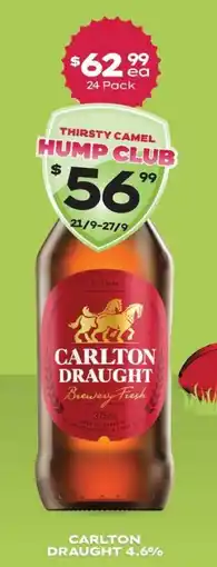 Thirsty Camel Carlton Draught offer
