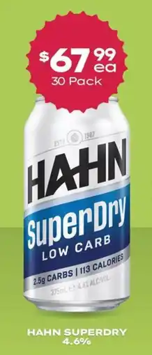 Thirsty Camel Hahn SuperDry Low Carb offer
