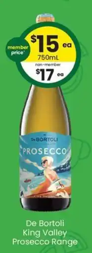 The Bottle O De Bortoli King Valley Prosecco Range offer