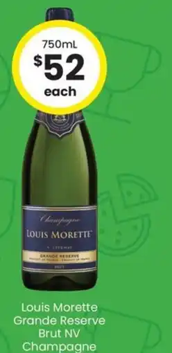 The Bottle O Louis Morette Grande Reserve Brut NV Champagne offer