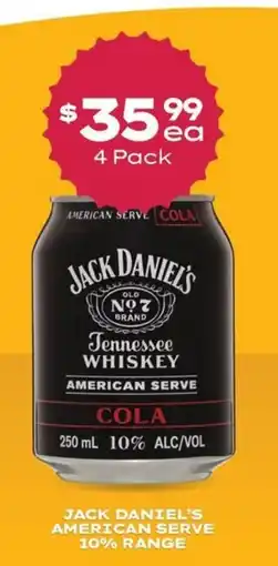 Thirsty Camel Jack Daniel's American Serve Cola offer