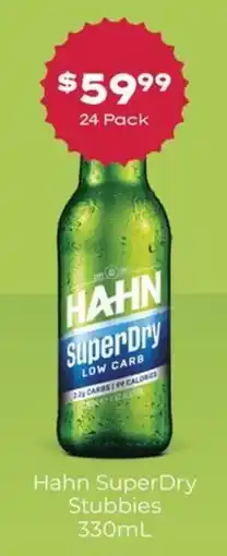 Thirsty Camel Hahn SuperDry Stubbies offer