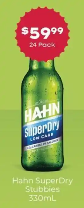 Hahn SuperDry Stubbies