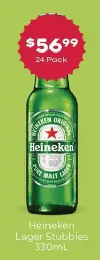 Thirsty Camel Heineken Lager Stubbies offer