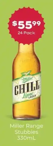 Thirsty Camel Miller Chill Lime Lager offer