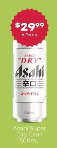 Thirsty Camel Asahi Super Dry Cans offer