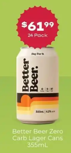 Thirsty Camel Better Beer Zero Carb Lager Cans offer