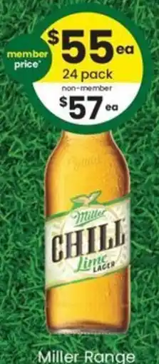The Bottle O Miller Chill Lime Lager offer