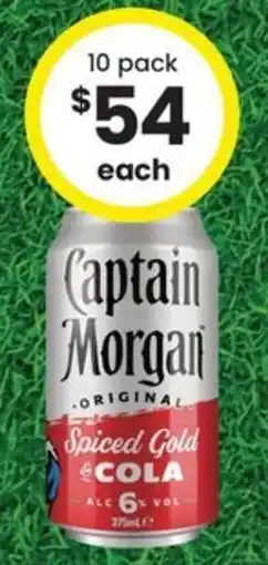 The Bottle O Captain Morgan Spiced Gold Cola offer