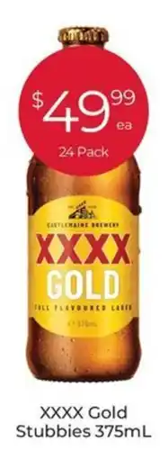 Porters XXXX Gold Stubbies offer