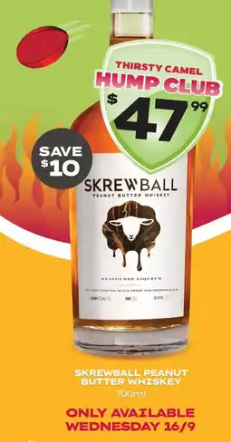 Thirsty Camel Skrewball Peanut Butter Whiskey offer