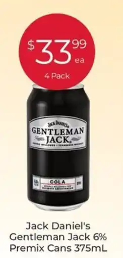 Porters Jack Daniel's Gentleman Jack Cola offer