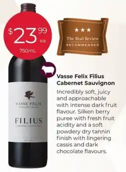 Porters Vasse Felix Filius Cabernet Sauvignon offer