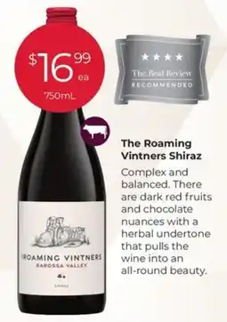 Porters The Roaming Vintners Shiraz offer