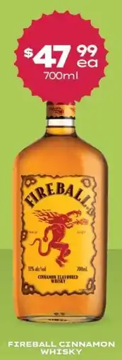 Thirsty Camel Fireball Cinnamon Whisky offer