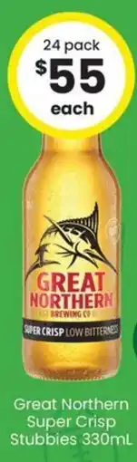 The Bottle O Great Northern Super Crisp Stubbies offer