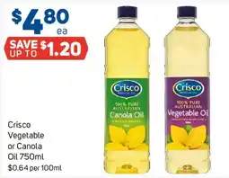 Foodland Crisco Vegetable or Canola Oil offer