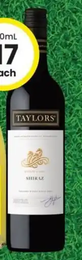 The Bottle O Taylors Shiraz offer
