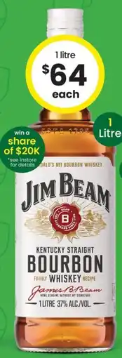 The Bottle O Jim Beam Kentucky Straight Bourbon offer