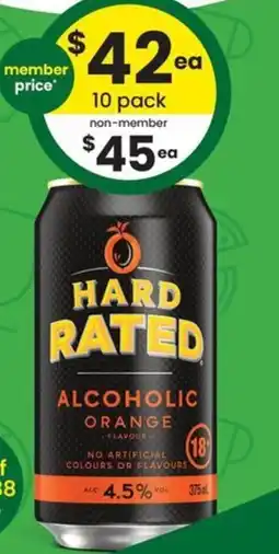 The Bottle O Hard Rated Alcoholic Orange offer