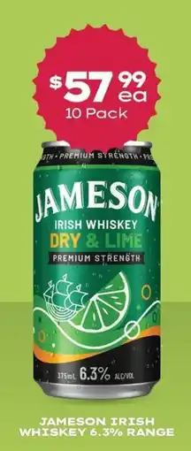 Thirsty Camel Jameson Irish Whiskey Dry & Lime offer