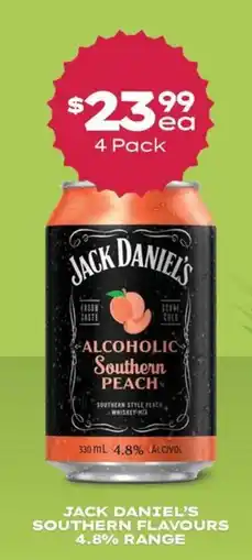 Thirsty Camel Jack Daniel's Alcoholic Southern Peach offer