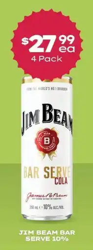 Thirsty Camel Jim Beam Bar Serve Cola offer