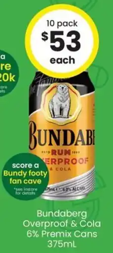 The Bottle O Bundaberg Overproof & Cola offer