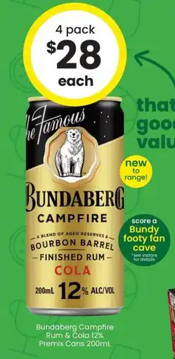 The Bottle O The Famous Bundaberg Campfire Cola offer