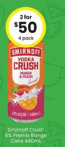 The Bottle O Smirnoff Crush Mango & Peach offer