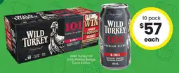 The Bottle O Wild Turkey 101 & Cola offer