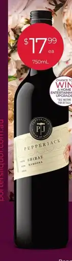 Porters Pepperjack Shiraz offer