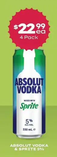 Thirsty Camel Absolut Vodka & Sprite 5% offer