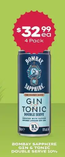Thirsty Camel Bombay Sapphire Gin & Tonic Double Serve offer