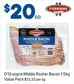 Foodland D'Orsogna Middle Rasher Bacon offer