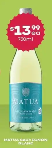 Thirsty Camel Matua Sauvignon Blanc offer