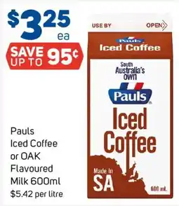Foodland Pauls Iced Coffee or OAK Flavoured Milk offer