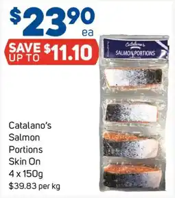 Foodland Catalano's Salmon Portions Skin On offer